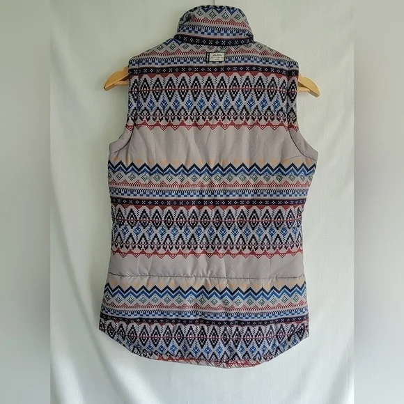 Kavu XS Insulated Vest Chevron/Aztec Button Up "Old School" Print NEW - Picture 7 of 9